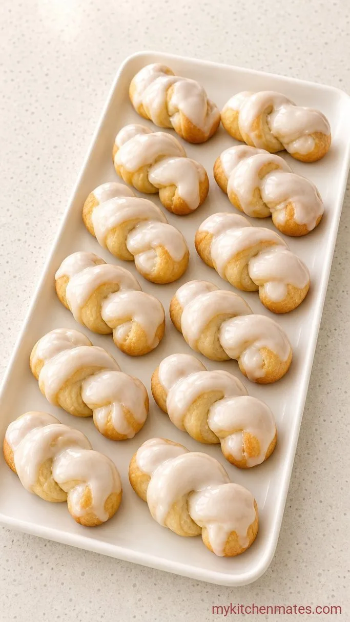 Buttery Italian Knot Cookies with Lemon Glaze Step 5: Glaze and Set