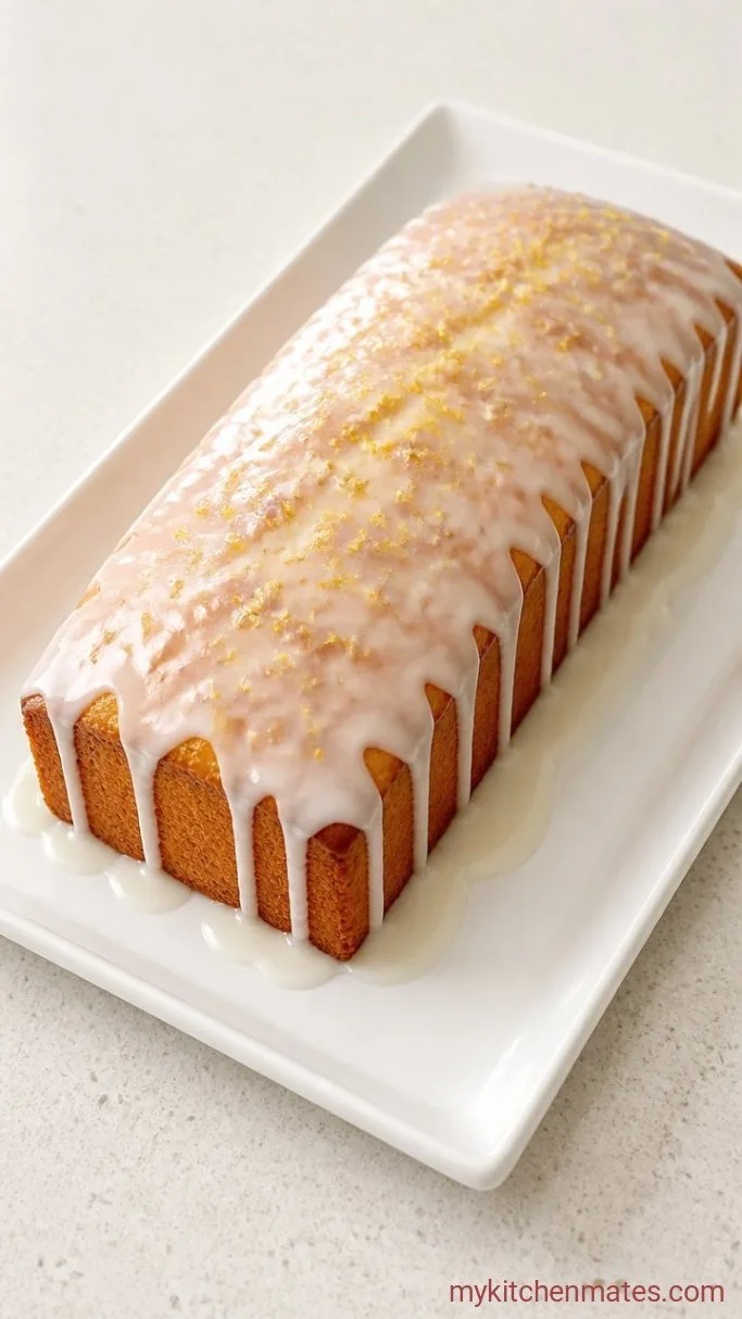 Moist Lemon Zest Cake with Tangy Lemon Glaze Step 5: Glaze the Warm Cake
