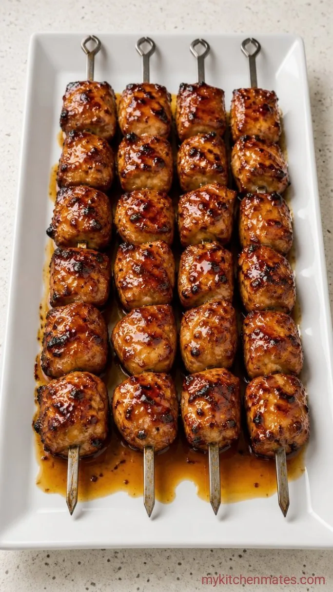 Easy Sticky Soy-Ginger Chicken Thigh Skewers Step 5: Grill and Baste
