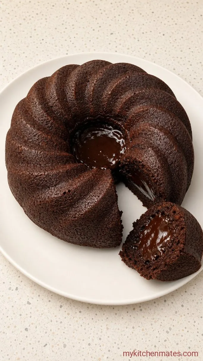 Old-Fashioned Tunnel of Fudge Bundt Cake Step 5: Invert and Slice