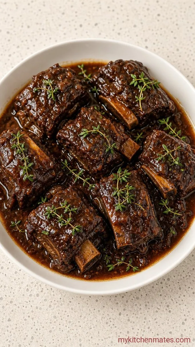 Braised Bone-In Beef Short Ribs Step 5: Ladle and Serve the Short Ribs