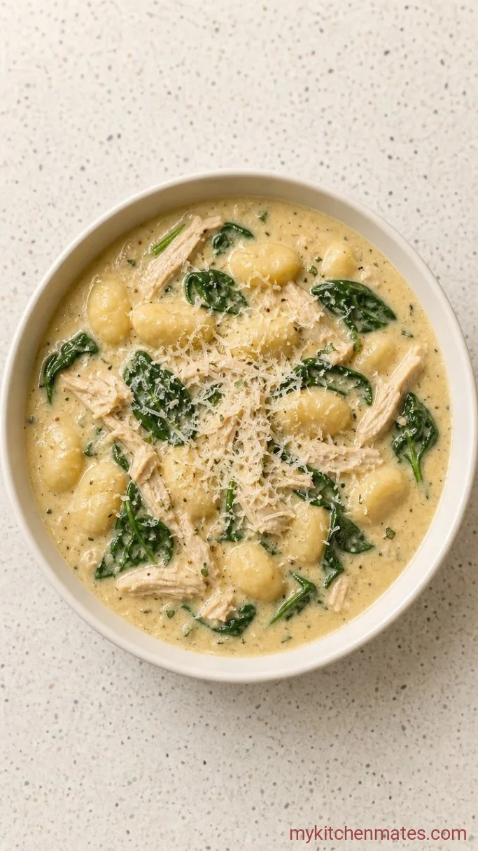 30-Minute Creamy Chicken Gnocchi Soup Step 5: Ladle and Serve