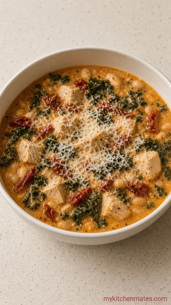 One-Pot Creamy Tuscan Chicken Soup Step 5: Ladle and Serve