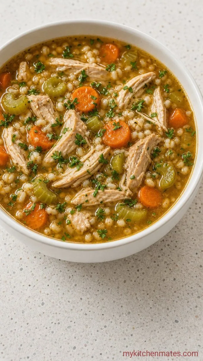 One-Pot Chicken Barley Soup Step 5: Ladle and Serve