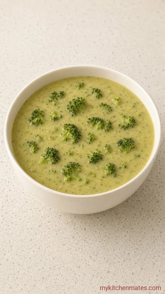 Creamy Vegan Broccoli Cheddar Soup (Ready in 35 Minutes) Step 5: Ladle and Serve