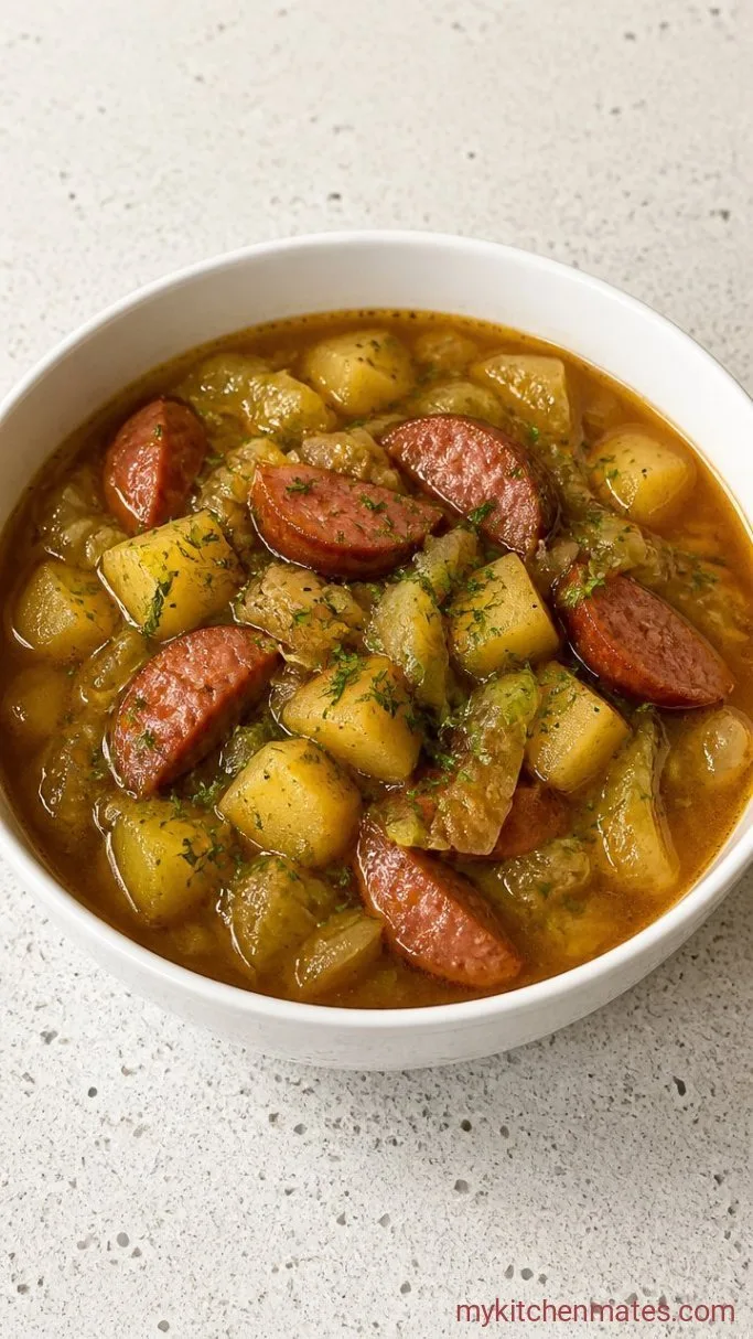 30-Minute Kielbasa Cabbage Soup Step 5: Ladle and Serve