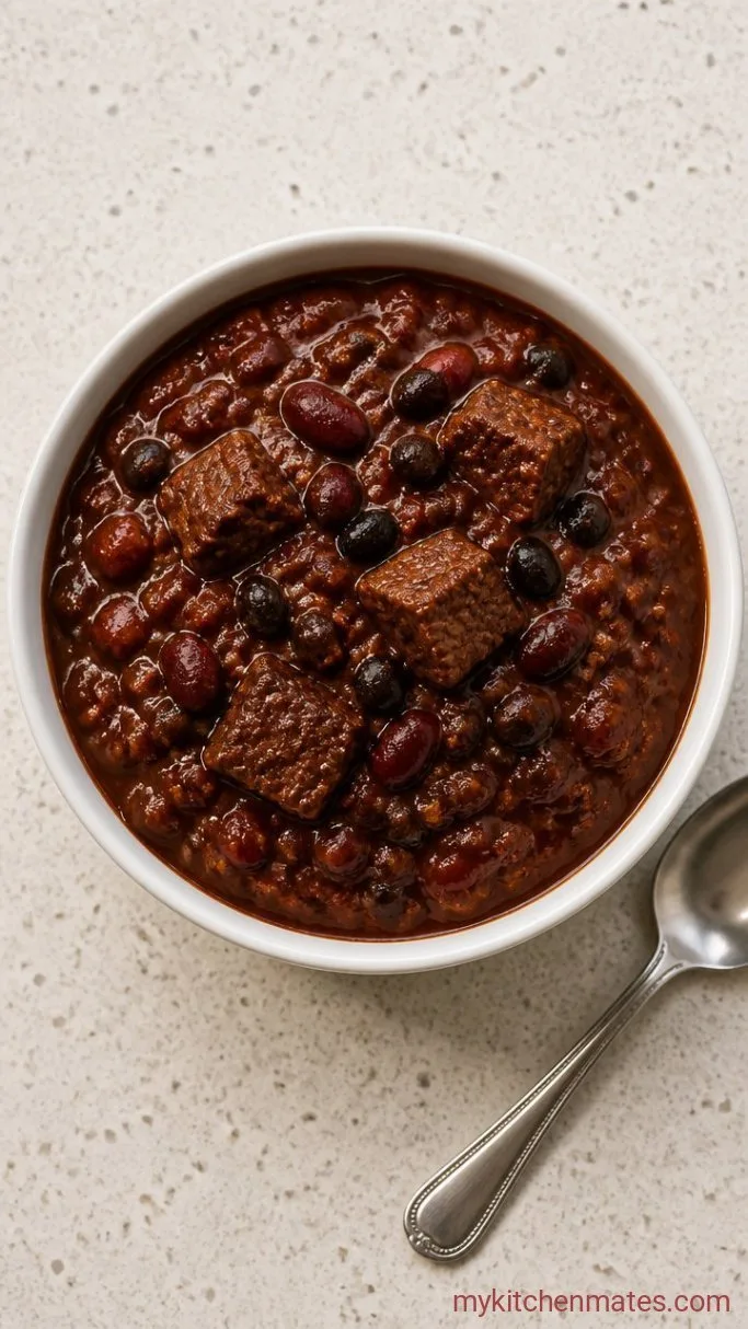 Slow Cooker Steak Chili Step 5: Ladle and Top the Chili
