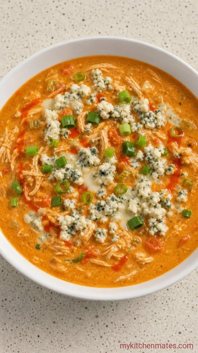 Creamy Buffalo Chicken Soup (One Pot, 40 Minutes) Step 5: Ladle and Top with Blue Cheese