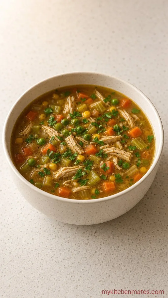 Weeknight Chicken Vegetable Soup Step 5: Ladle and Top with Parsley
