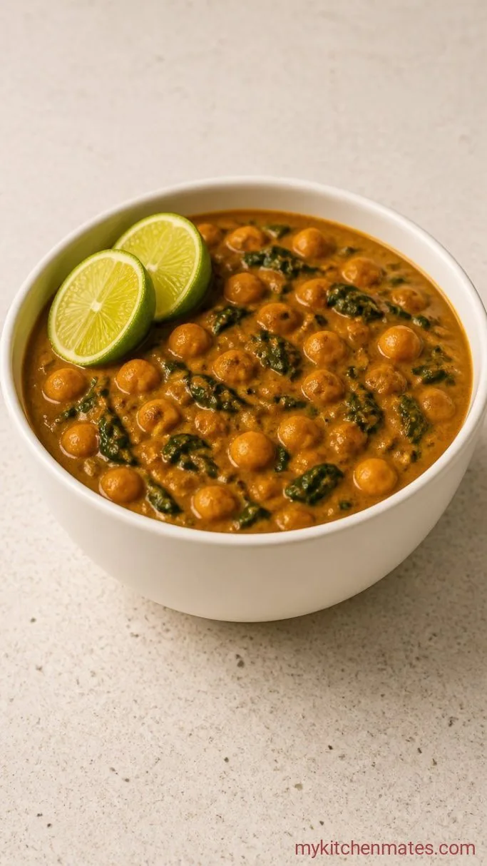 30-Minute Chickpea Coconut Curry Step 5: Ladle Into Bowls and Top with Lime