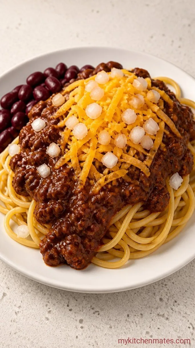 Skyline Chili: The Cincinnati-Style Meat Sauce You Can Make Tonight Step 5: Ladle Over Spaghetti and Serve