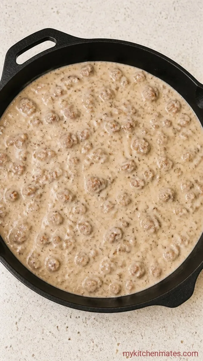 Pioneer Woman's Biscuits and Gravy From Scratch Step 5: Make the Gravy