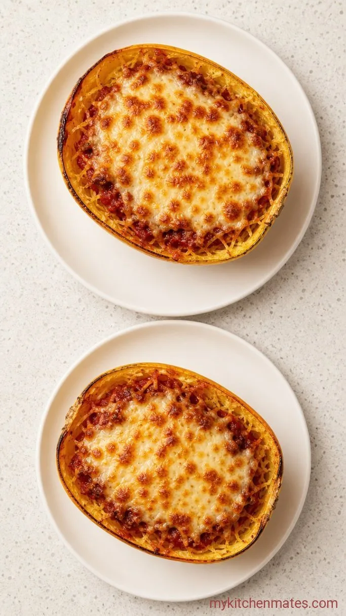 Easy Cheesy Spaghetti Squash Boats Step 5: Melt and Serve