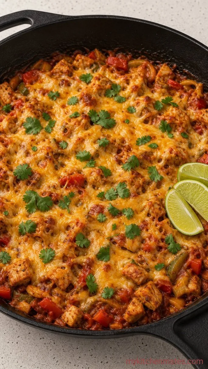 30-Minute Skillet Tex-Mex Chicken and Zucchini Step 5: Melt the Cheese and Serve