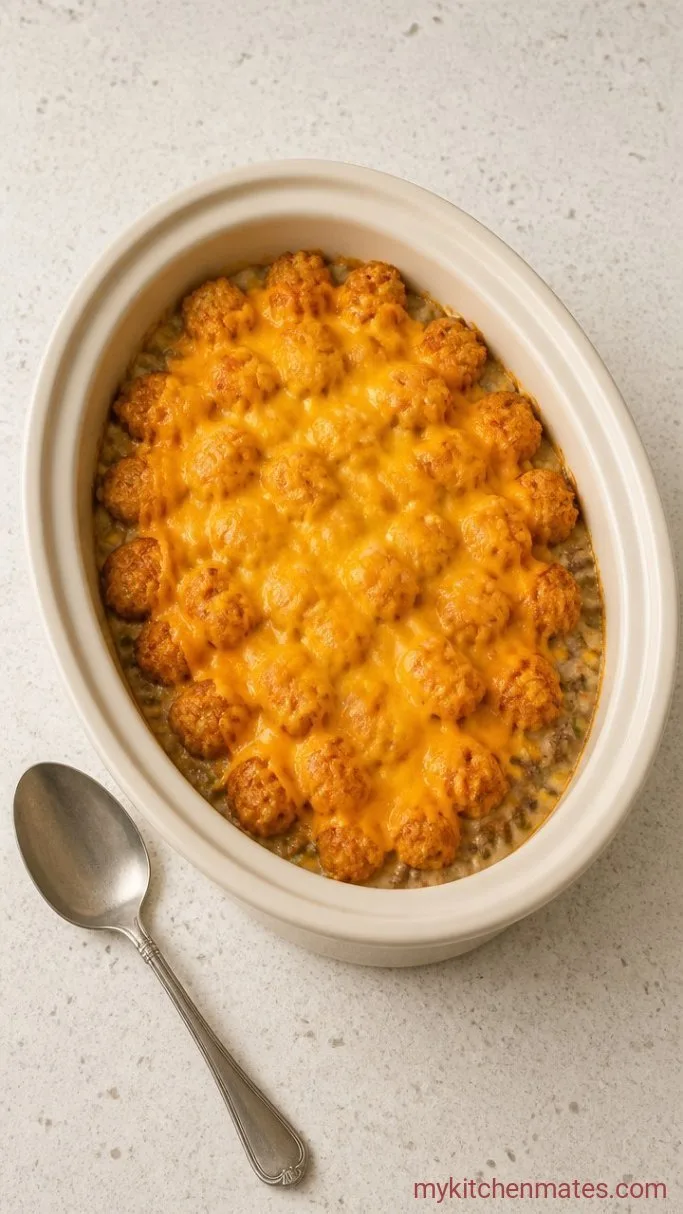 Hearty Crockpot Cowboy Casserole Step 5: Melt the Cheese and Serve