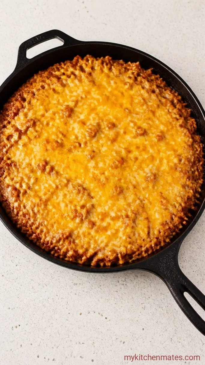 One-Pan Cheesy Taco Rice Bake Step 5: Melt the Cheese