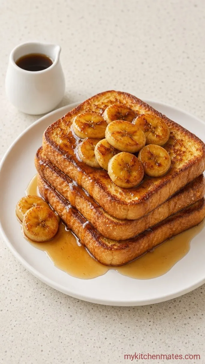 15-Minute Banana French Toast Step 5: Plate and Drizzle with Syrup