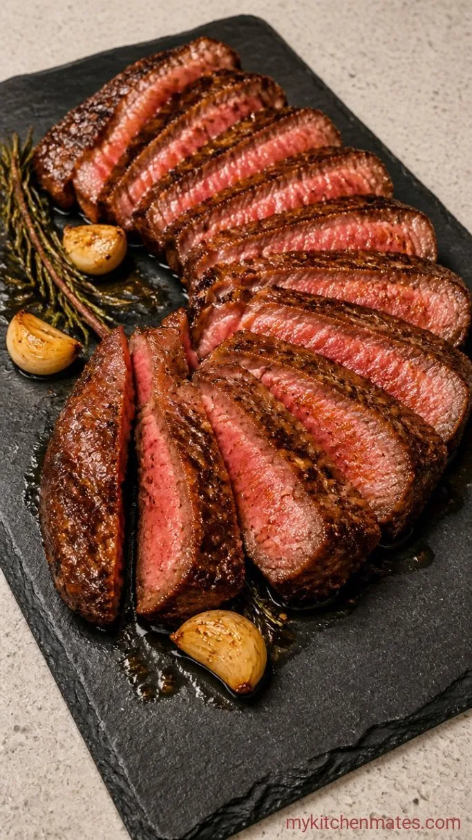 Cast Iron Steak with Garlic Butter (No Oven, All Stovetop) Step 5: Rest and Slice the Steaks