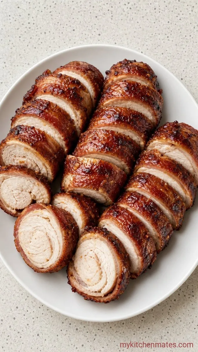 Bacon Wrapped Chicken Breast with Brown Sugar Glaze Step 5: Rest and Slice