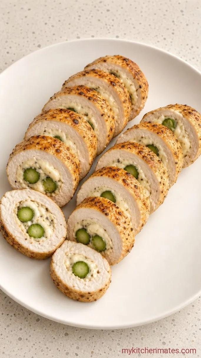 Cheesy Baked Asparagus Stuffed Chicken Breast Step 5: Rest, Slice, and Serve
