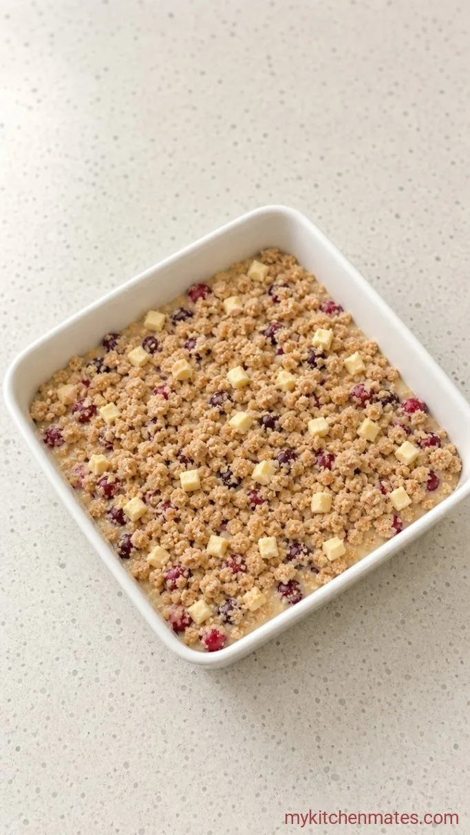 Step 5: Scatter the Streusel and Bake