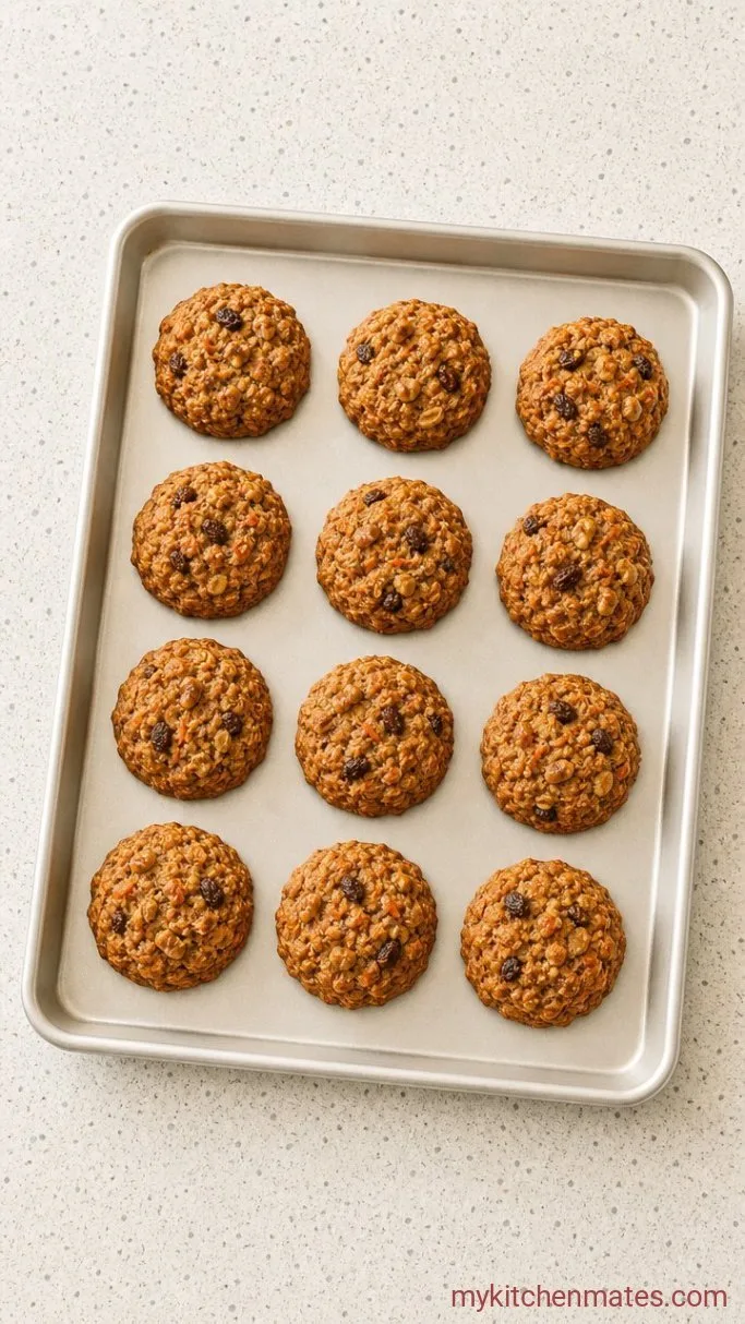 Soft & Chewy Carrot Cake Oatmeal Cookies Step 5: Scoop and bake the cookies