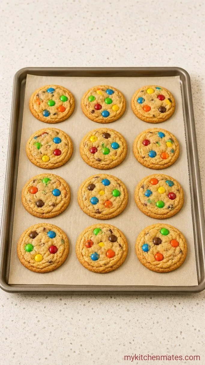 Soft and Chewy Christmas M&M Cookies Step 5: Scoop and Bake