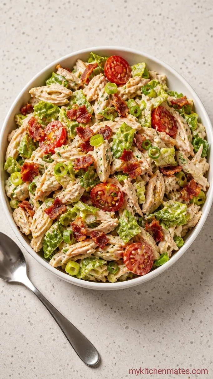 Creamy BLT Chicken Salad Step 5: Scoop and Serve