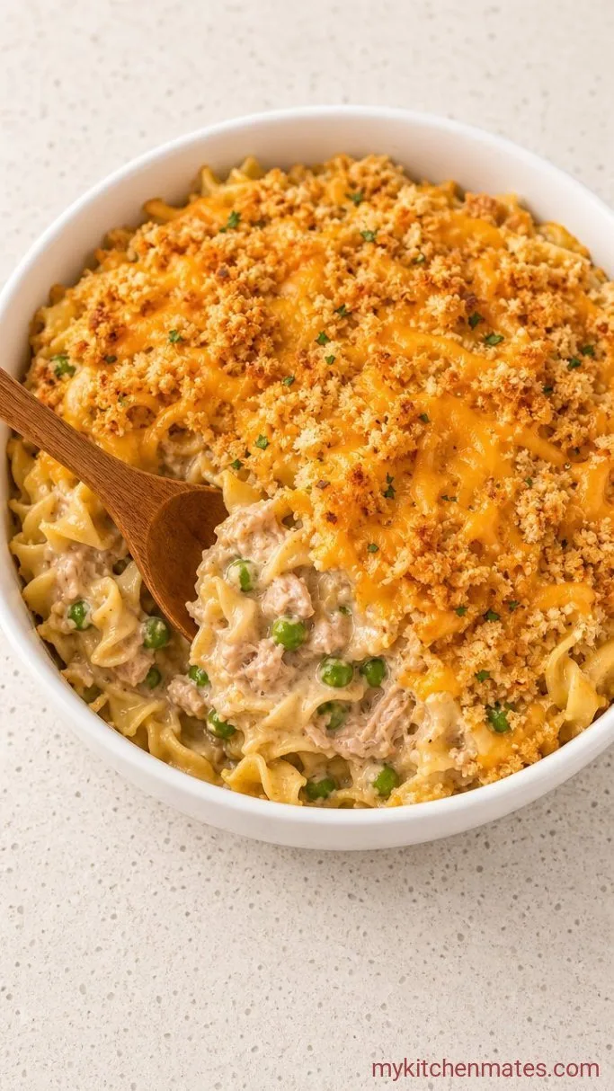 Creamy Tuna Casserole with Cream of Mushroom Step 5: Scoop and Serve