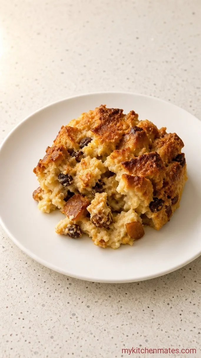 Leftover Panettone Bread Pudding with Vanilla Custard Step 5: Scoop and Serve