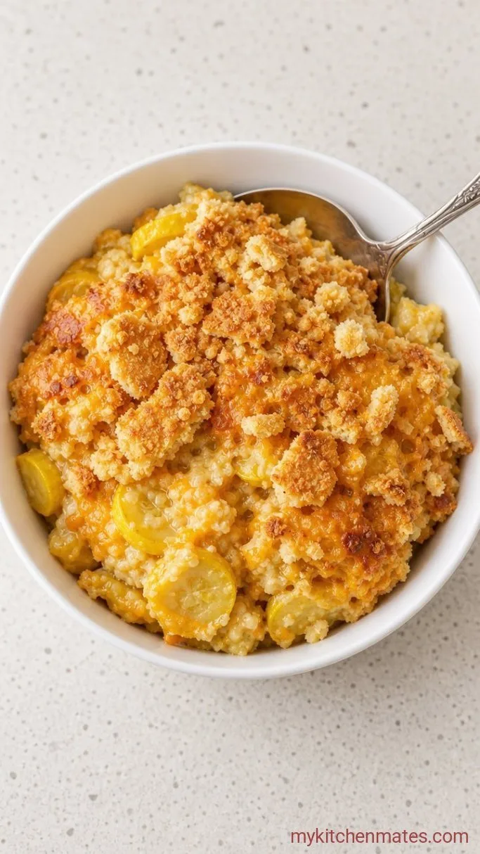 Classic Squash Casserole with Ritz Crackers Step 5: Scoop and Serve
