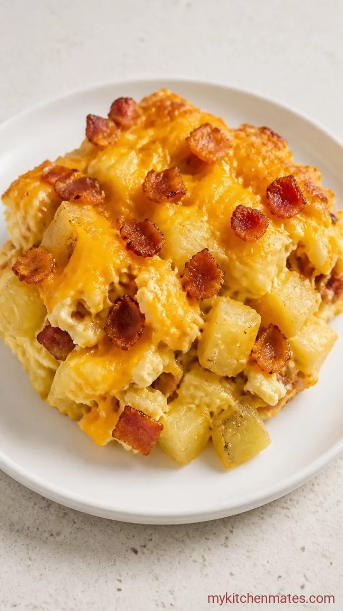 Make-Ahead Cheesy Breakfast Potato Casserole Step 5: Scoop and Serve