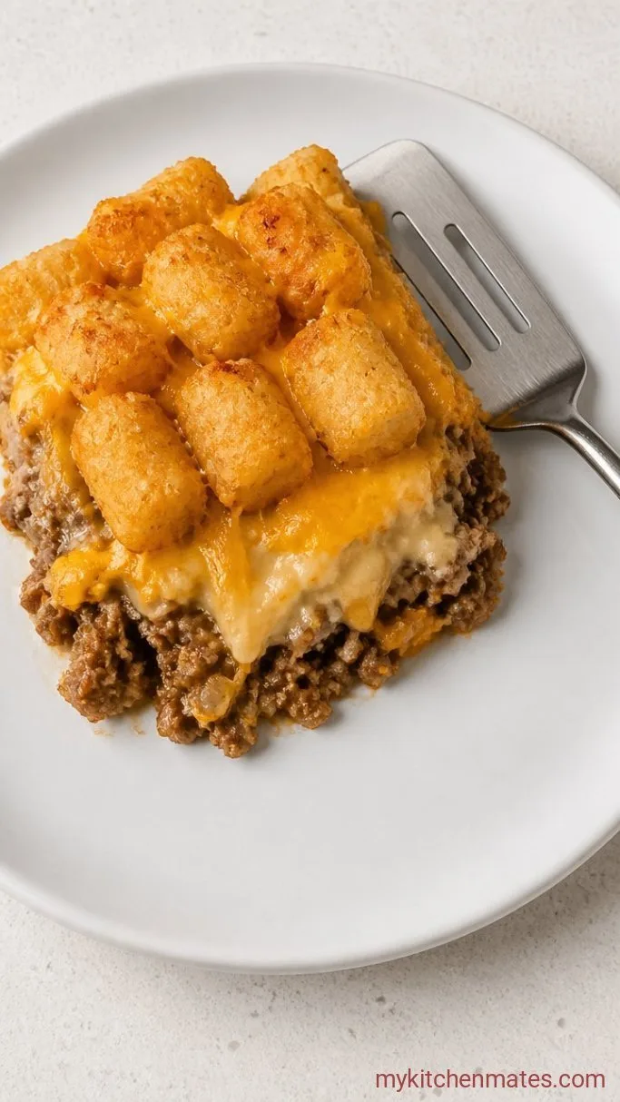 Gluten-Free Tater Tot Casserole (Dump-and-Bake) Step 5: Scoop and Serve