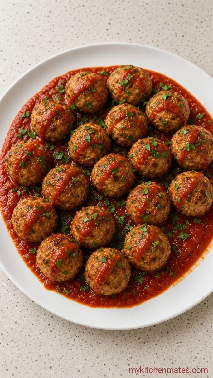 Baked Turkey Zucchini Meatballs (Juicy, Not Dry) Step 5: Serve and Finish with Herbs