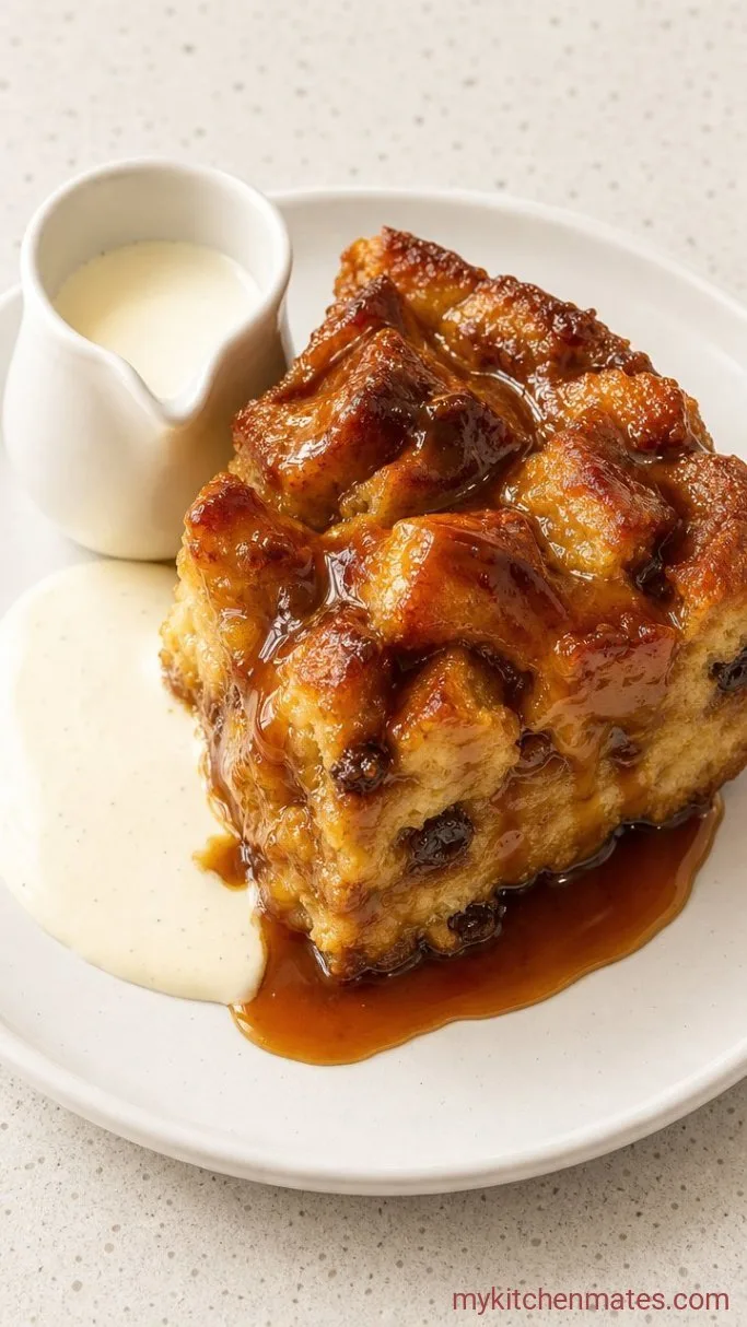 1-Hour Caramel Bread Pudding Step 5: Serve It Warm with Extra Sauce