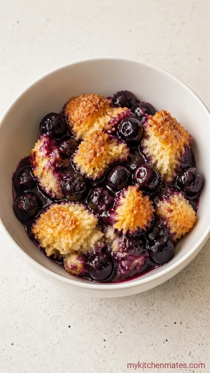 Easy Blueberry Cobbler with Fluffy Biscuit Topping Step 5: Serve It Warm