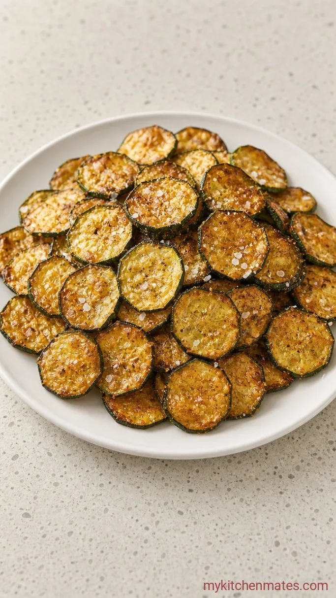 15-Minute Crispy Air Fryer Zucchini Chips Step 5: Serve Them Hot