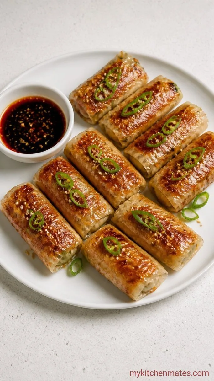 Quick Crispy Rice Paper Dumplings Step 5: Serve with the Dipping Sauce
