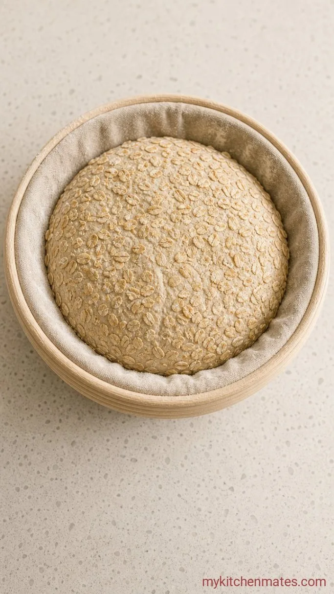 Honey Oat Sourdough Sandwich Bread Step 5: Shape, Coat, and Proof