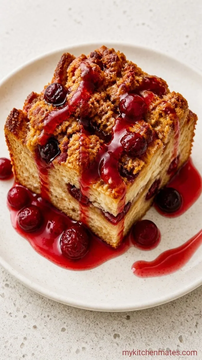 Step 5: Slice and Drizzle with Cranberry Syrup