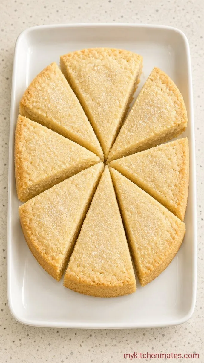 Buttery Scottish Shortbread Cookies Step 5: Slice and Dust With Sugar