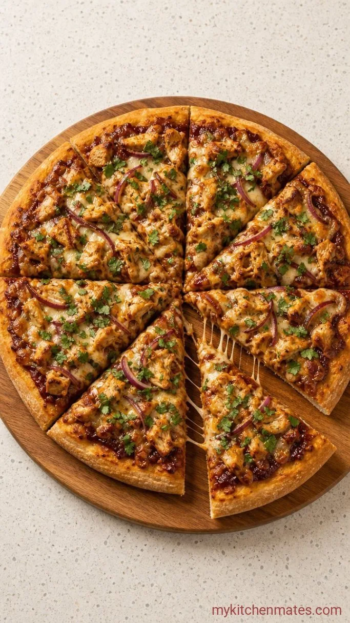 BBQ Chicken Pizza in 25 Minutes Step 5: Slice and Serve Hot