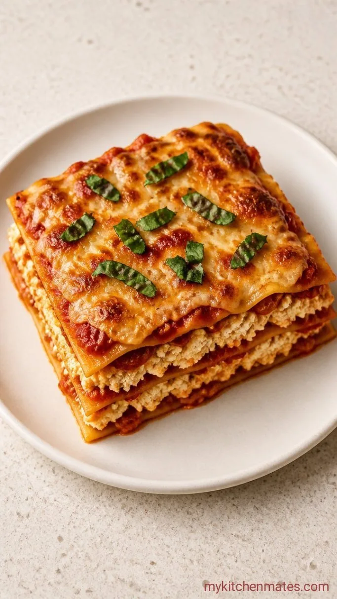 Creamy Dairy-Free Lasagna (No Soaking Required) Step 5: Slice and Serve the Lasagna