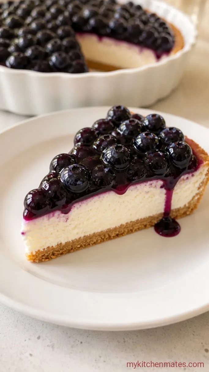 Creamy No-Bake Blueberry Cream Cheese Pie in 15 Minutes Step 5: Slice and Serve the Pie