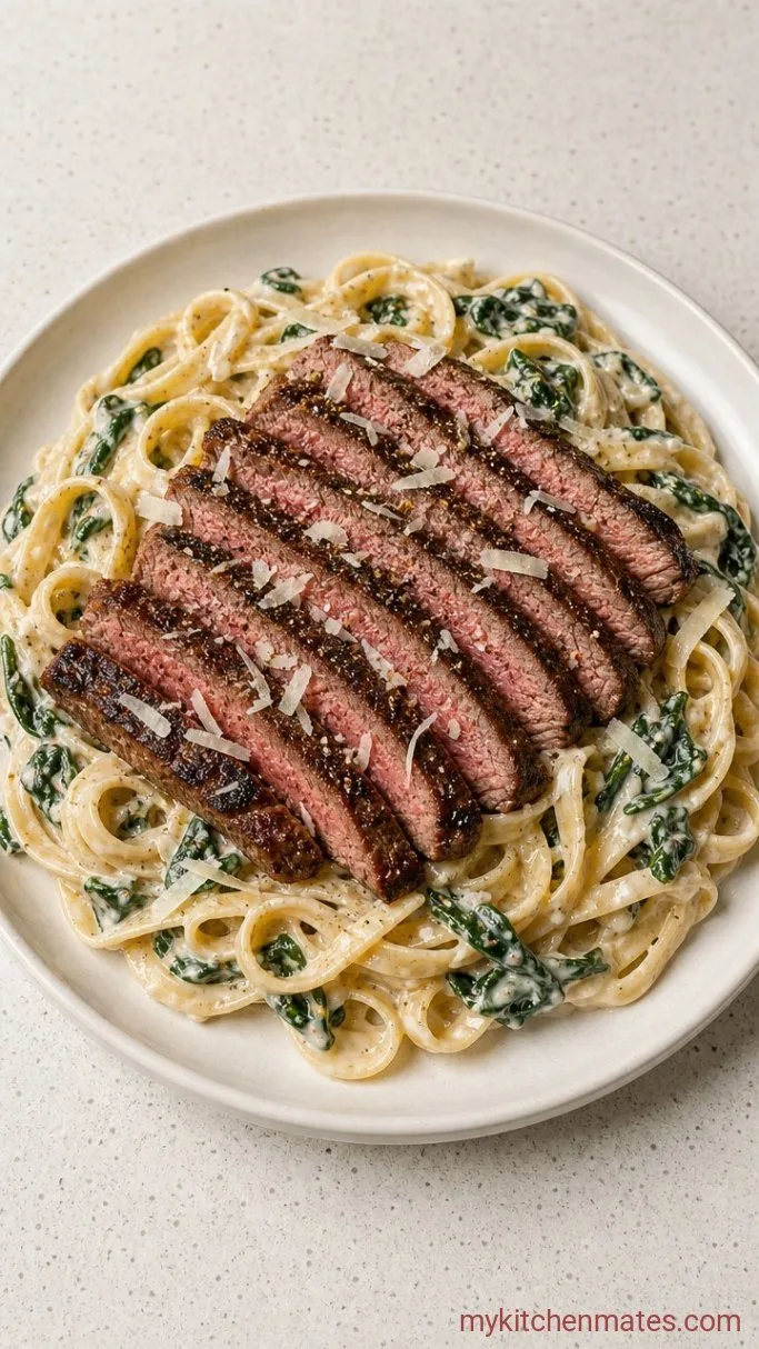 Step 5: Slice and Serve the Steak Pasta