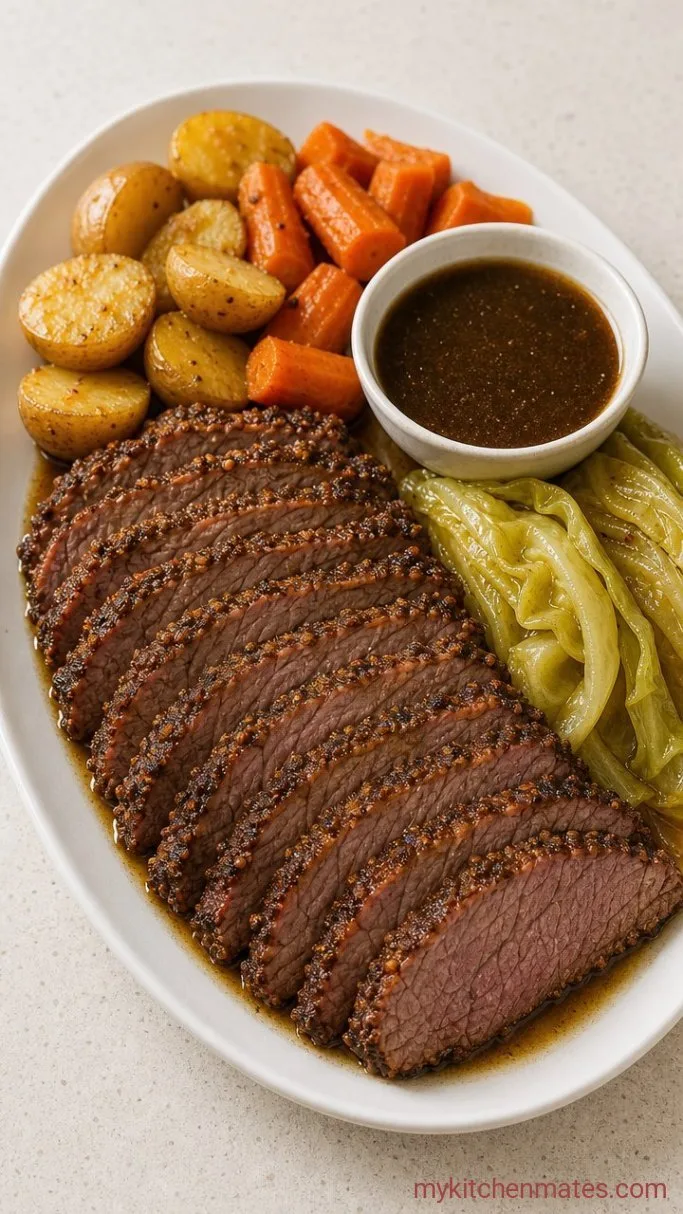 Fall-Apart Tender Dutch Oven Corned Beef Step 5: Slice and Serve with the Broth