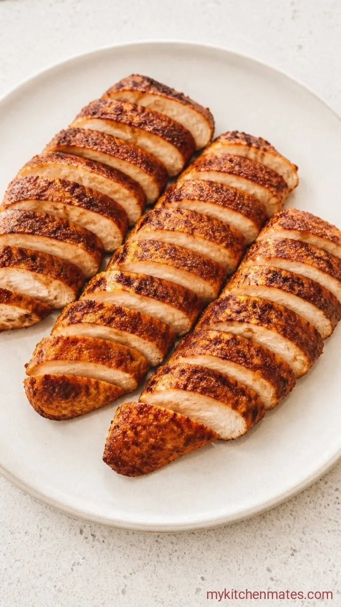 Crunchy Baked Cracked Chicken Step 5: Slice and Serve