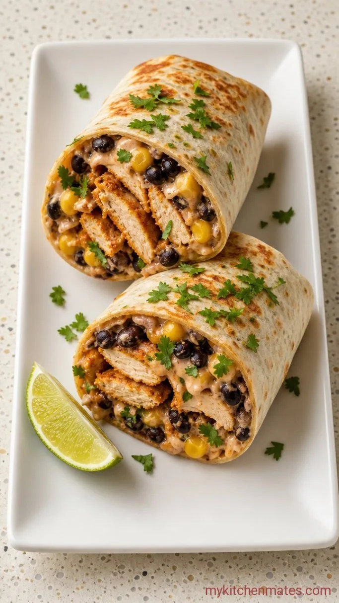Crispy Grilled Chipotle Ranch Chicken Burrito Step 5: Slice and Serve