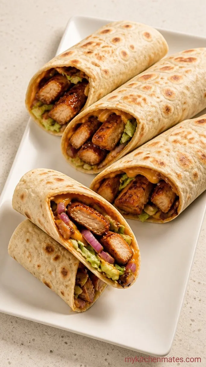 20-Minute BBQ Chicken Wraps Step 5: Slice and Serve