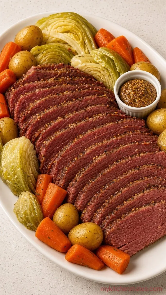 Tender Instant Pot Corned Beef with Cabbage Step 5: Slice and Serve